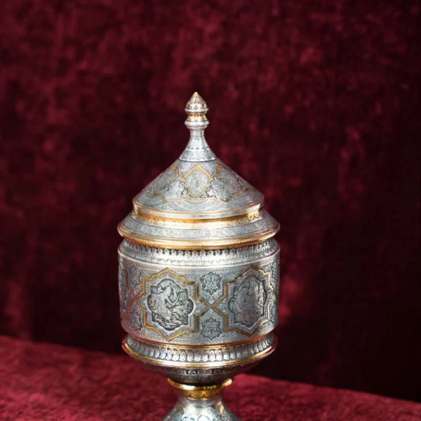 شکلات خوری پایه دار نقره